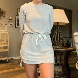 grey sweatshirt dress